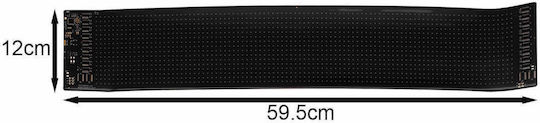 Flexible LED Sign RGB Bluetooth Animated Images Text via App LED Matrix Panel 12x59.5cm OEM