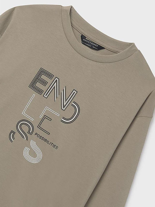 Kids' Shirt Long Sleeve Khaki Basic