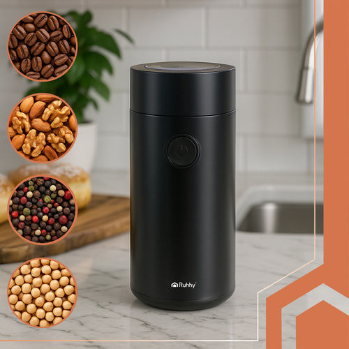 Ruhhy Electric Coffee Grinder 150W for 50gr Beans Brown