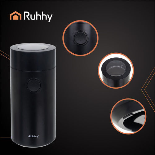 Ruhhy Electric Coffee Grinder 150W for 50gr Beans Brown