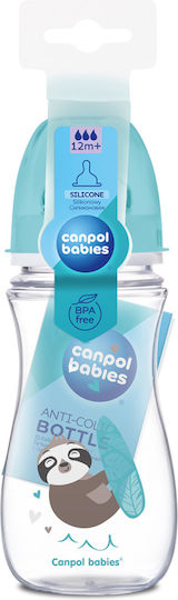 Canpol Babies Пластмасово Бебешко Шише Против Колики със Силиконов Биберон Blue 300мл