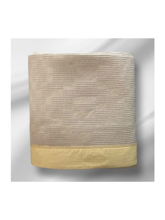 Textil Pique Blanket Single 160x220cm Beige
