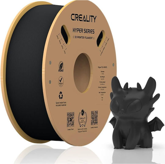Creality3D Hyper HS-PLA 3D Printer Filament 1.75mm Black 1kg 1pc Spool