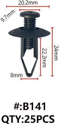 Maestro B141 Plastic clips for car body (retainers)