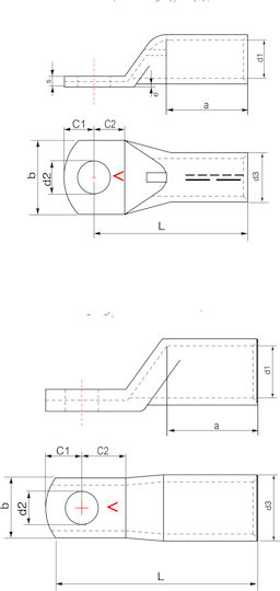 Eval Conector baterie barcă Terminal izolat de putere 4-6x3.7mm