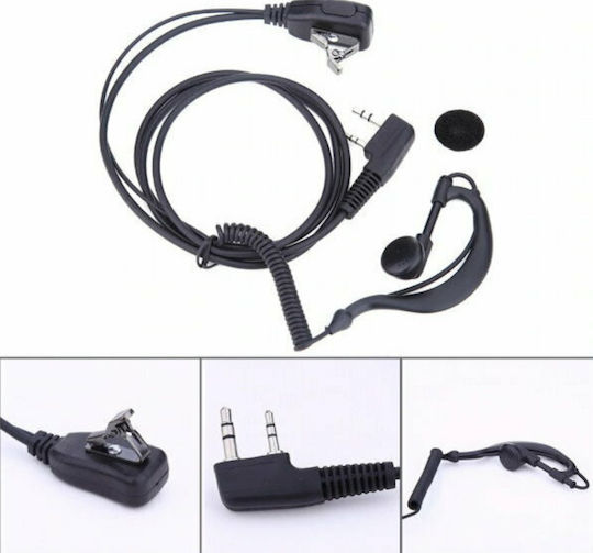 Baofeng Double Pin 11005 Earpiece Wireless Transceiver UHF/VHF Compatible with UV-5R/UV 82/GT-3/UV-B5/UV B6/UV-5RE/BF-888s