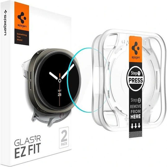 Spigen EZ Fit Закалено стъкло за Samsung Galaxy Watch 8 44mm, Spigen 2бр AGL09874