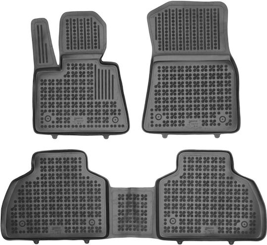 Rezaw Plast Set of Front and Rear Mats 3pcs Tray Type for BMW X7 G07 2018+ Black