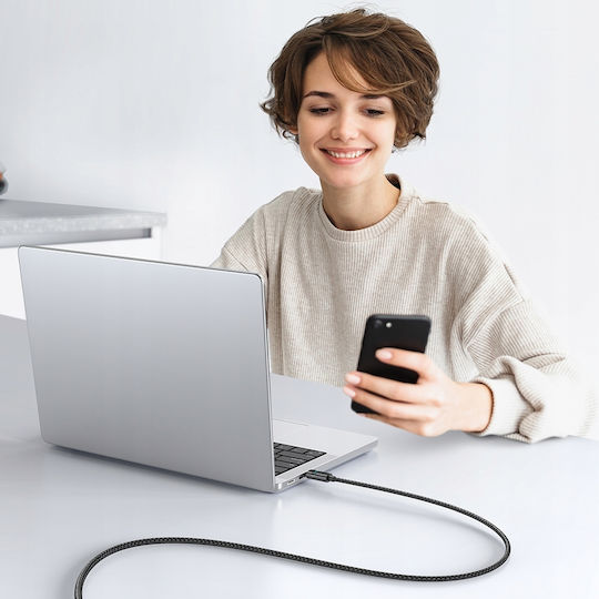 Mcdodo LED USB 2.0 Cable USB-C male - USB-C 100W PD Μαύρο 1.2m 4-53606