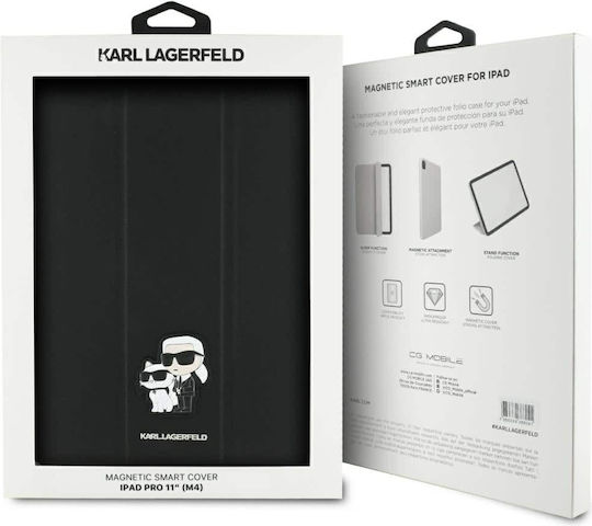Karl Lagerfeld Karl & Choupette Flip Cover Μαύρη (iPad Pro 2024 11")