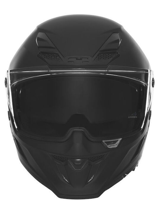 Nox Goliath Black Matt Κράνος Μηχανής Full Face ECE 22.06 1350gr με Sunvisor