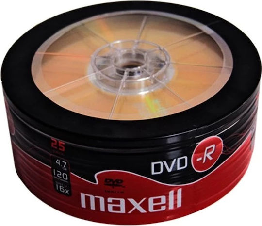 Dvd-r 4.7gb 16x Set 25 Pcs Maxell