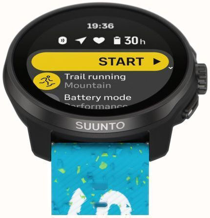 Suunto Race S Stainless Steel 45mm Waterproof Smartwatch with Heart Rate Monitor (Power Blue)