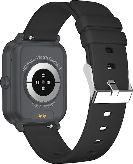 MyPhone Classic 2 Smartwatch με Παλμογράφο (Μαύρο)