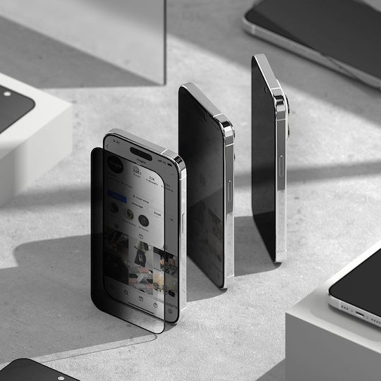 Ringke Privatsphäre Vollflächig gehärtetes Glas (iPhone 15 Pro)