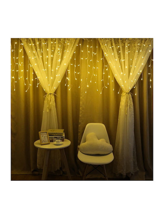 200 Lights LED 5m. Warm White type Curtain 1pcs
