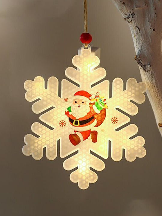 Masterled Beleuchtet Weihnachtliche Kunststoff Figur Flocke Weiß Länge 11.5cm