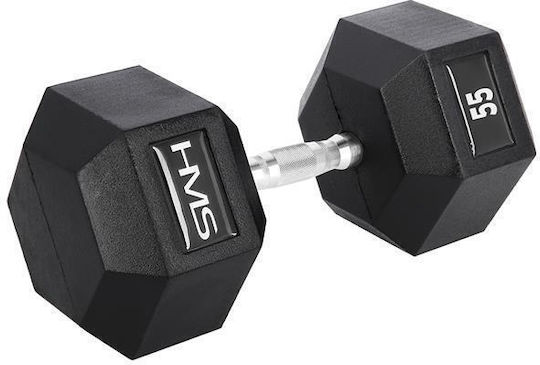 HMS Hex Pro 17-66-132 Hexagon Rubber Dumbbell 1 x 55kg