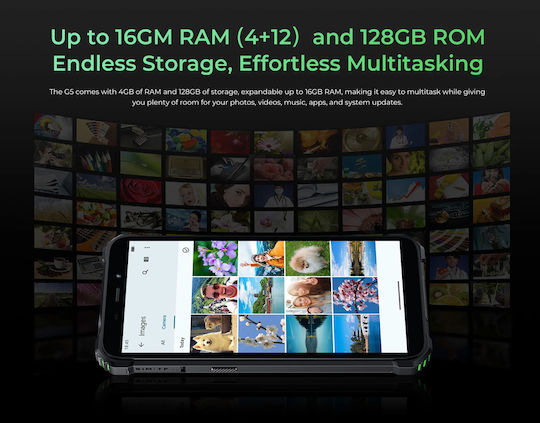 Oukitel G5 Dual SIM (4/128GB) Ανθεκτικό Smartphone Μαύρο
