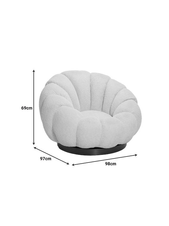 Nester Armchair Swivel Pink 98x97x69cm