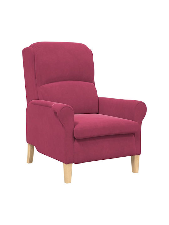 Ohrensessel Samt Bordeaux 76x94x102cm
