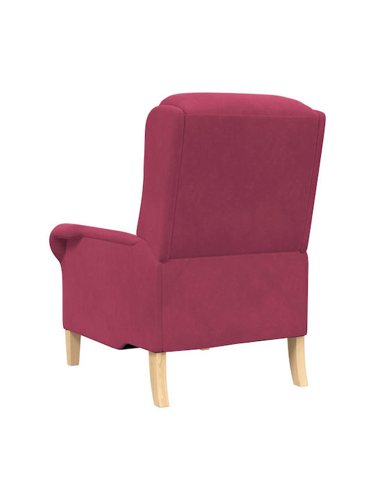 Ohrensessel Samt Bordeaux 76x94x102cm