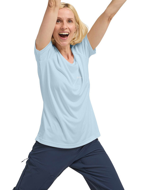 Women's Athletic Blouse Short Sleeve Blue