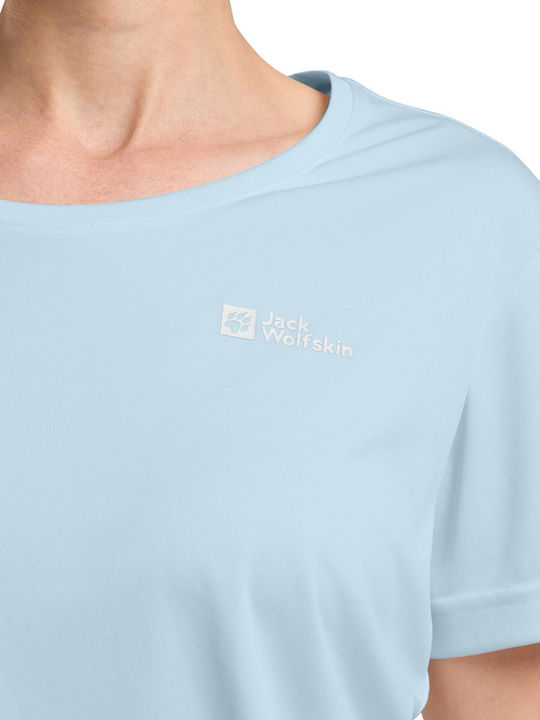 Women's Athletic Blouse Short Sleeve Blue