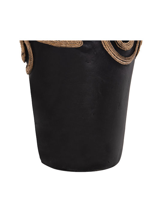 HomeMarkt Decorative Vase Dean Black 15x15x25cm