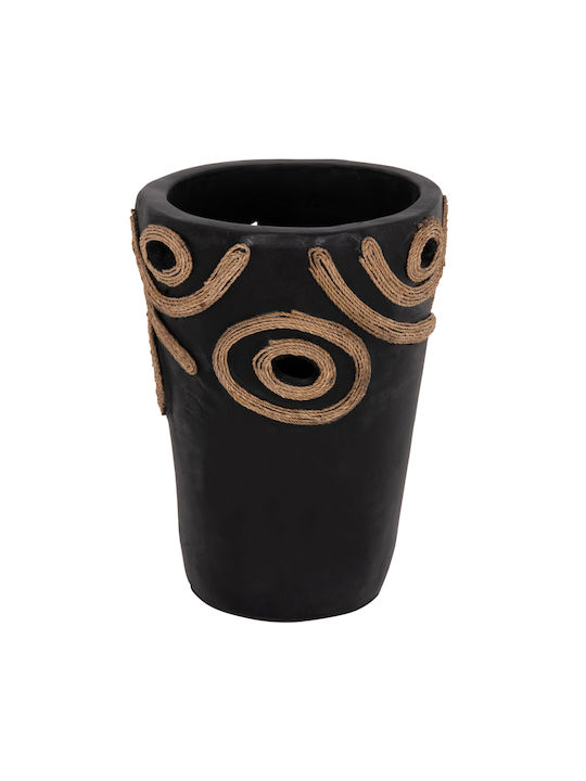 HomeMarkt Decorative Vase Dean Black 15x15x25cm