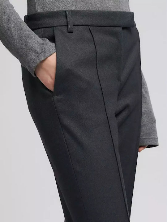 Damen Stoff Hose Dark grey