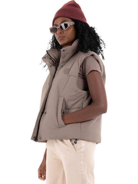 Women's Lifestyle Jacket Waterproof for Winter Brown