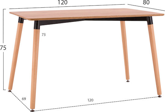 Τραπεζαρία Vanessa με 4 Καρέκλες 80x120εκ. Τραπεζαρία Vanessa με 4 Καρέκλες 80x120εκ.