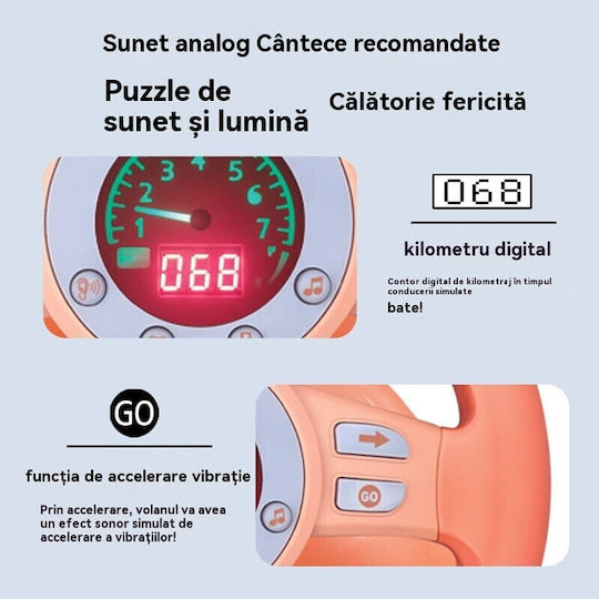 Τιμόνι με Μουσική, Φως και Ήχους για 3+ Μηνών