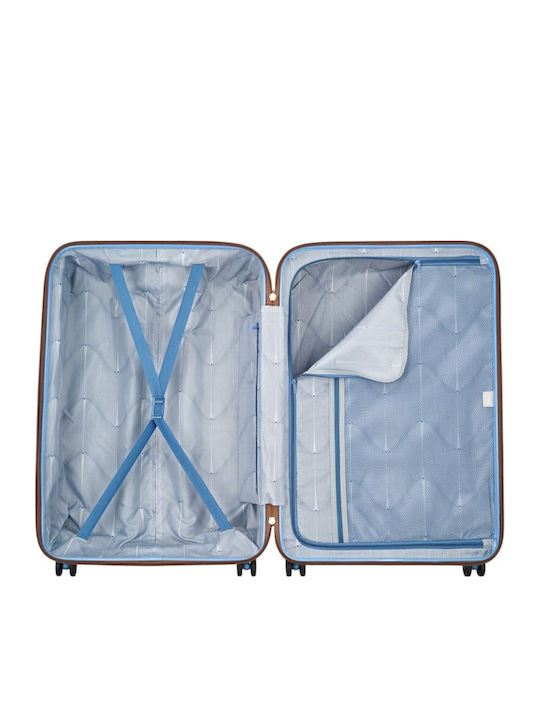 Delsey Freestyle Μεγάλη Βαλίτσα Ταξιδίου Σκληρή Blue με 4 Ρόδες Ύψους 76εκ.
