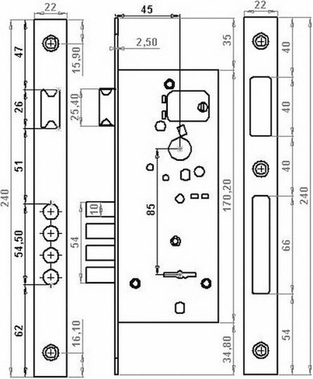 Gevy Safe Deposit Box Security Lock 114.445.004