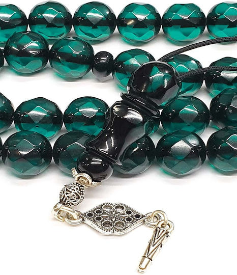 Roloi Komboloi Mastic Worry Beads with 33 Beads Green 32cm
