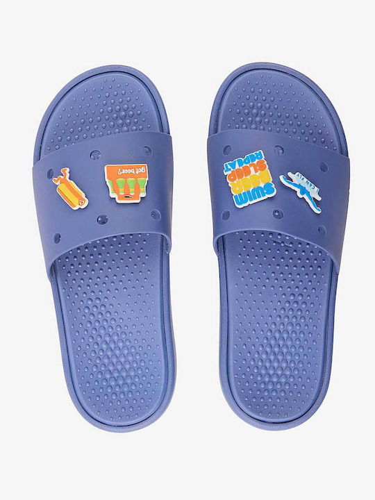 Men's Blue Slides
