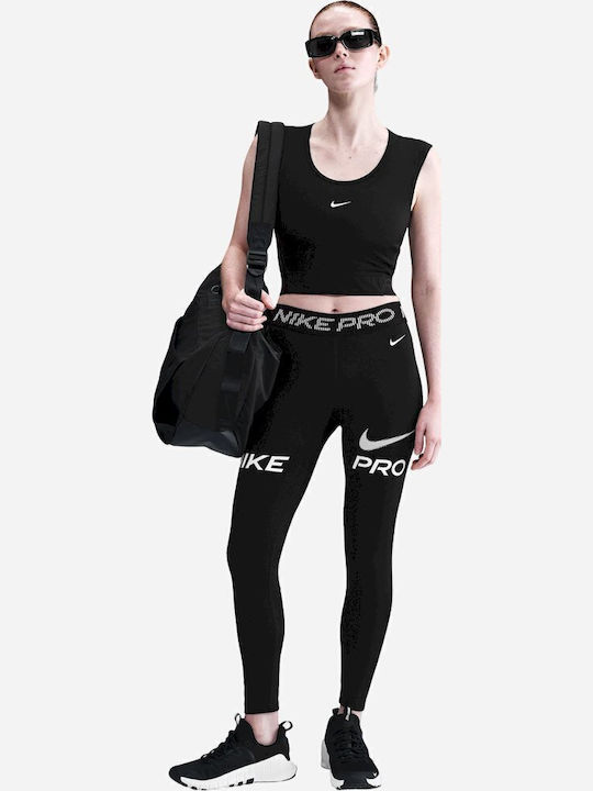 Dri-Fit Training Γυναικείο Cropped Κολάν Μαύρο