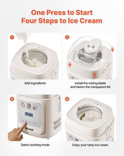 Vevor Vevor Ice Cream Maker 1L White