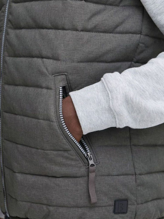 Sleeveless Jacket Puffer Gray