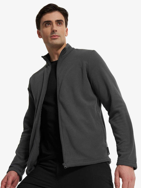 Men's Fleece Cardigan Grey