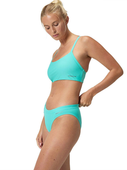 Solid Bikini Slip με Κορδονάκια Blue