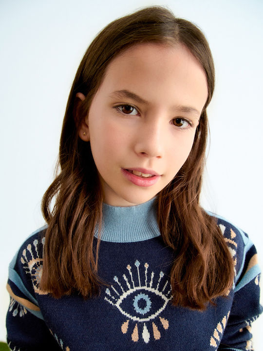 Kids' Set with Skirt Winter 2pcs Navy Blue