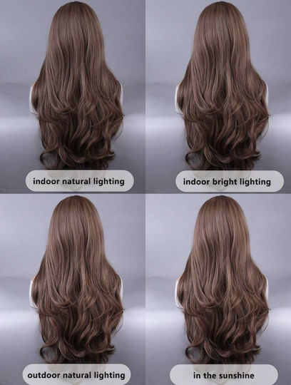 Hair Duty Wig with Synthetic Hair in Chestnut Color 80cm