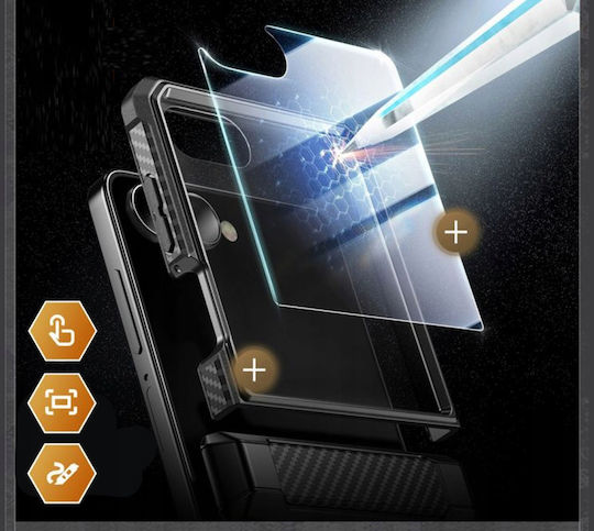 Supcase Unicorn Beetle Pro Book Silicon / Plastic 0.33mm Negru (Galaxy Z Flip7)