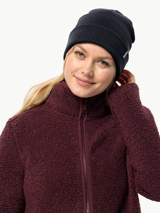 Beanie Unisex Σκούφος με Rib Πλέξη σε Μπλε χρώμα