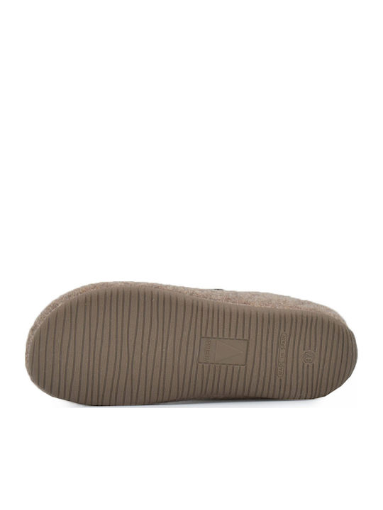 Damen Hausschuhe Braune Anatomische Winterpantoffeln