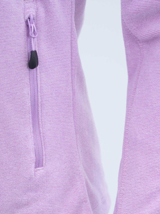 Γυναικεία Ζακέτα με Φερμουάρ Purple