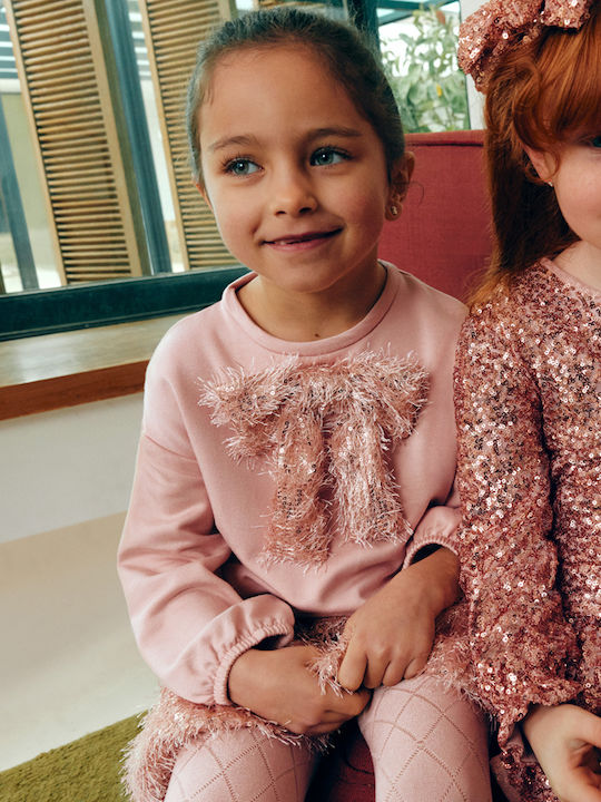 Kids' Set with Skirt Winter 2pcs Rose Petal